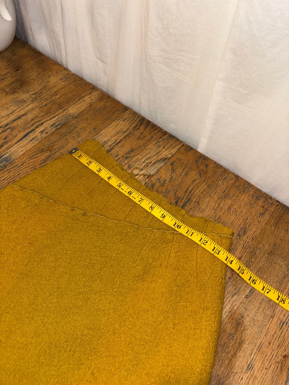 Carmen G Montréal Asymmetrical Wool Blend Skirt – Mustard – Size M/M – Made in - Picture 8 of 9